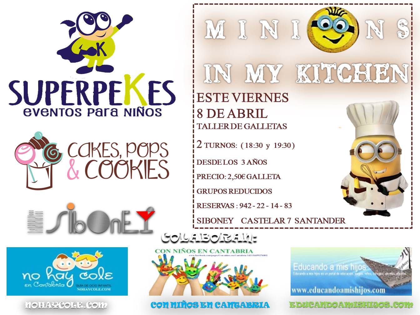 Taller de Galletas Minion en el Siboney en Santander