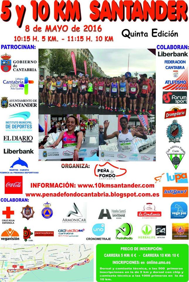 Carrera de Atletismo 5 y 10 km de Santander