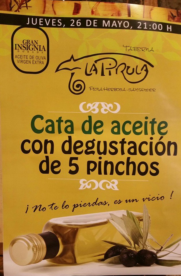 Cata de Aceite y degustacion de pinchos en La Pirula en Santander