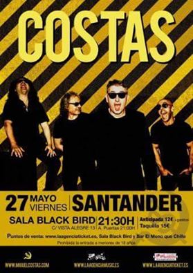 Concierto de Costas en el Black Bird de Santander