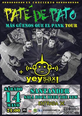 Concierto de Pate de Pato y Yey Sax en el New en Santander