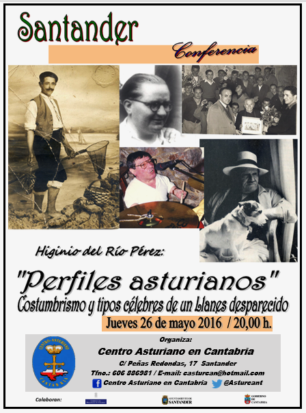 Conferencia Perfiles Asturianos en el Centro Asturiano de Santander