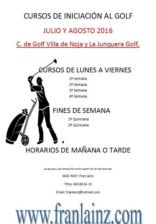 Cursos de Golf de verano en Noja