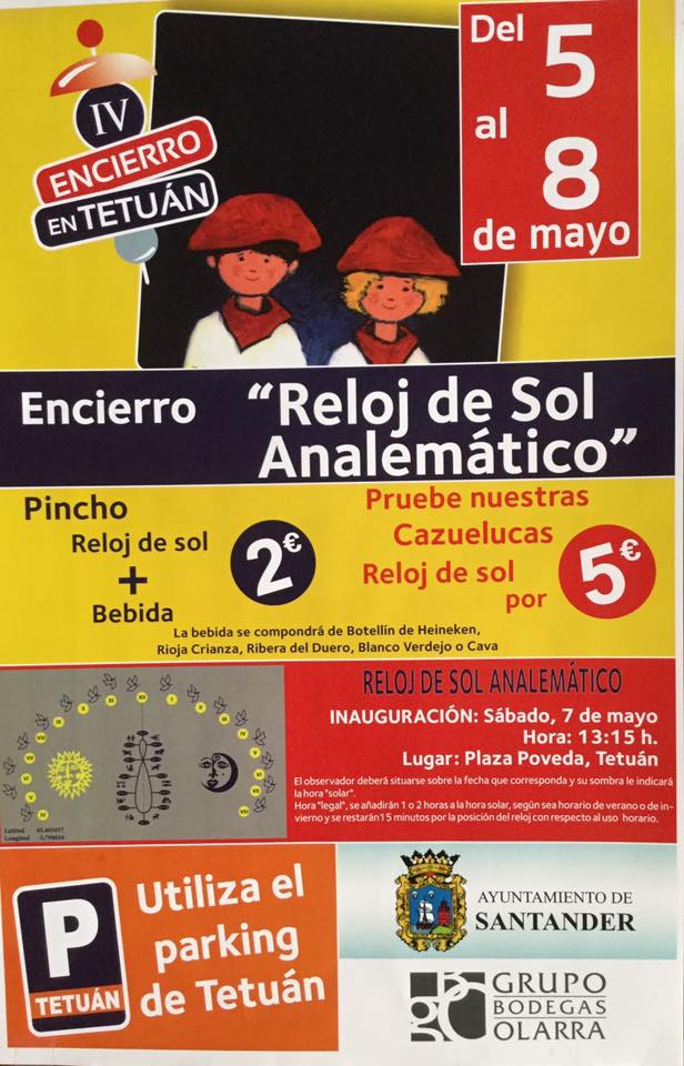 Encierro de pincho Reloj de Sol en Tetuan en Santander