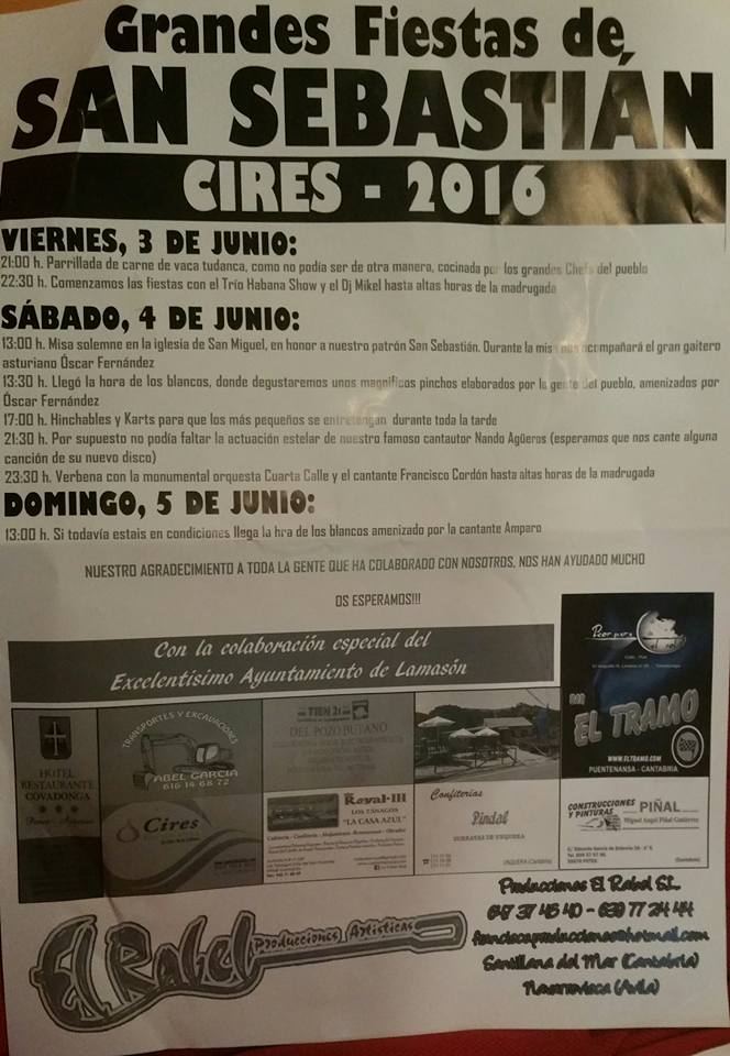Fiestas de San Sebastian en Cires 2016