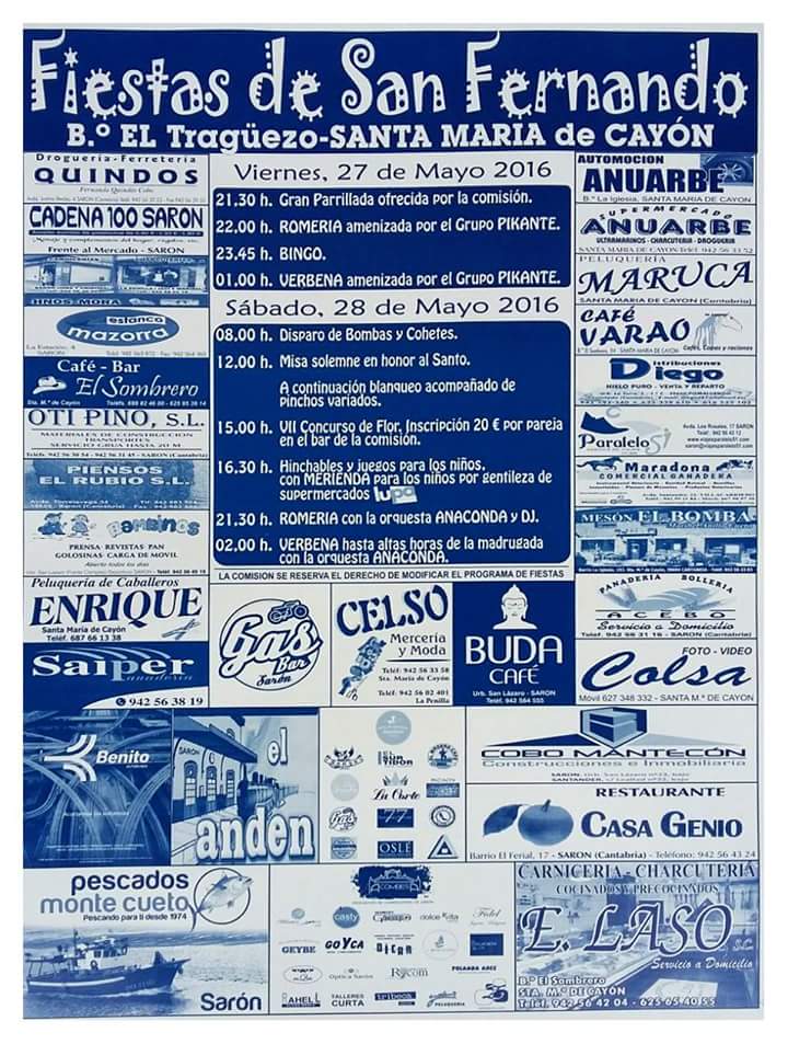 Fiestas de San Fernando 2016 en Cayon Bº el Tragüezo