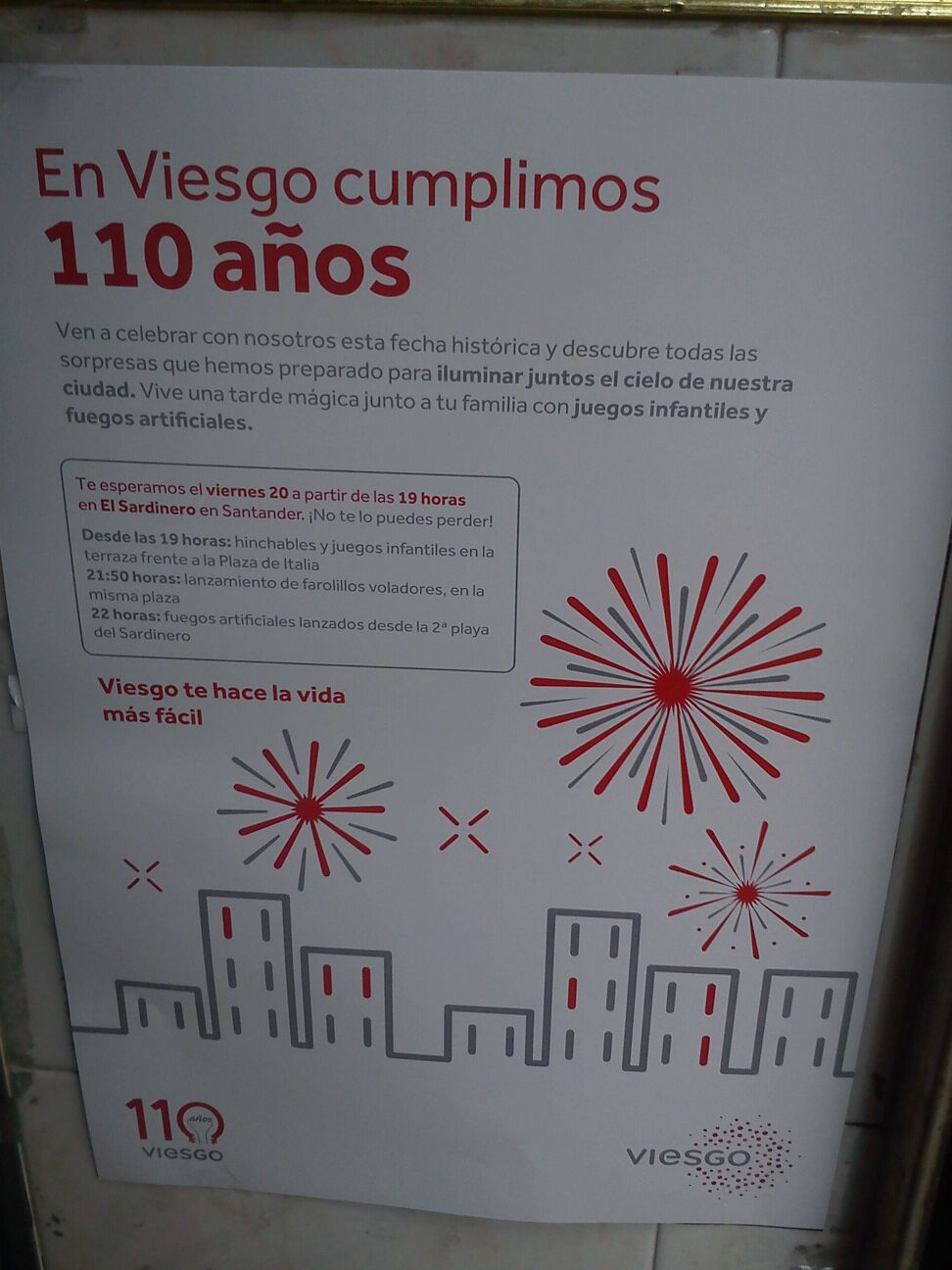 Juegos infantiles y fuegos artificiales en Santander por el 110 aniversario de Viesgo