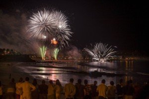 Fuegos artificiales de Santiago 2019 en Santander
