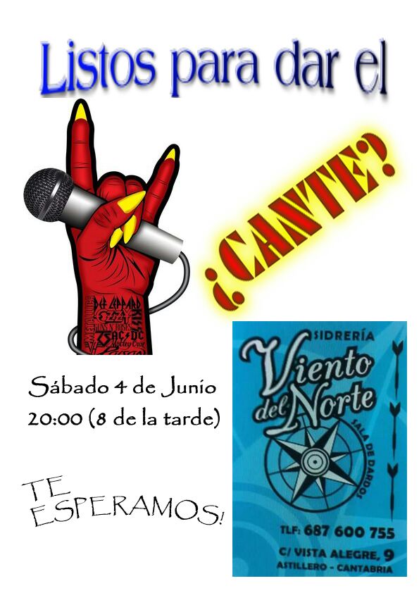 Karaoke en Viento del Norte en Astillero