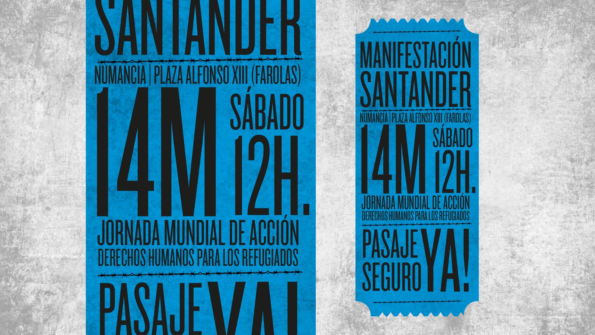 Manifestacion por los derechos humanos en Santander