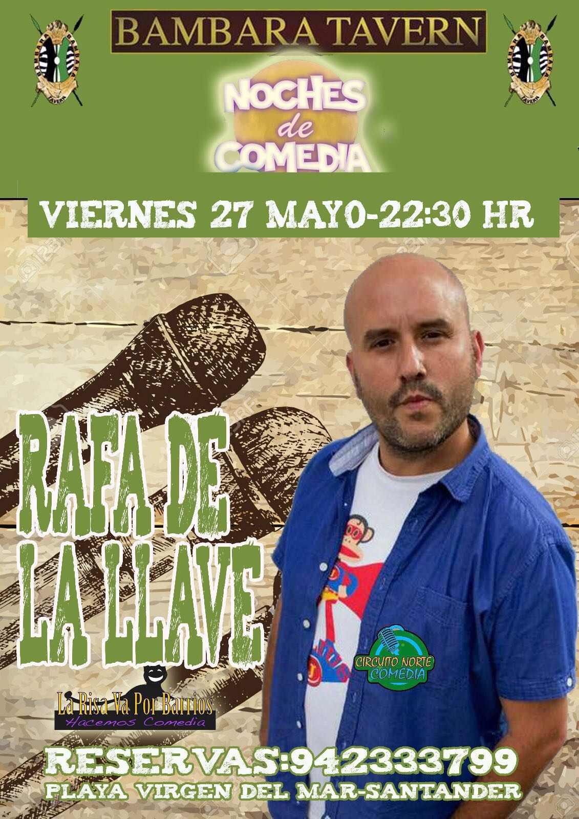 Monologo de Rafa de la Llave en el Bambara en Santander