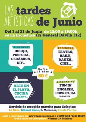 Tardes artisticas de junio en La Escueluca en Santander