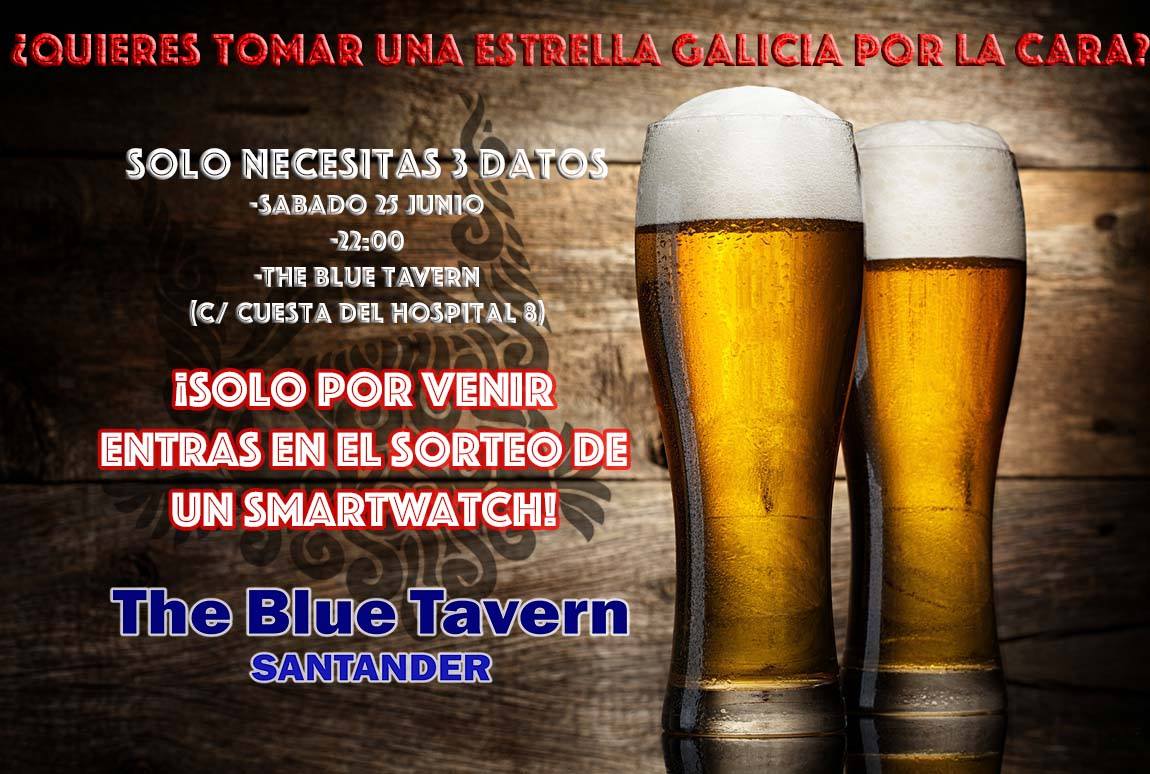 Barra libre gratuita de cerveza en el Blue Tavern en Santander
