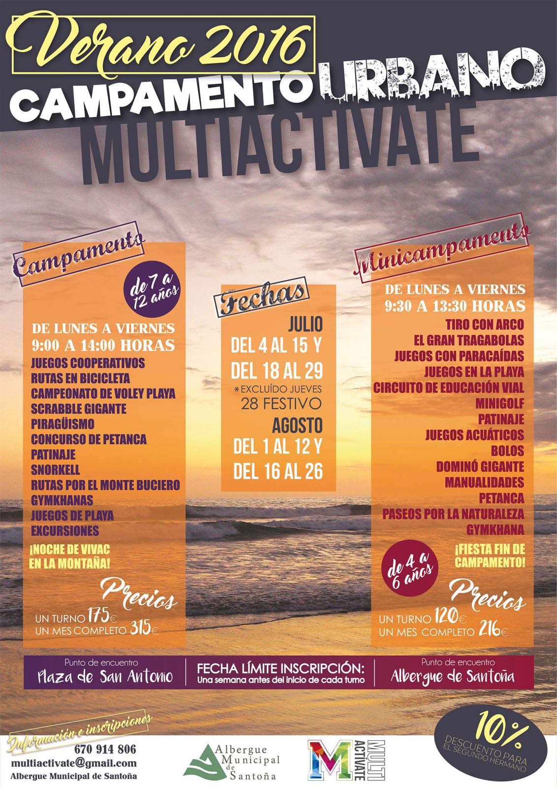 Campamento Urbano en Santoña verano 2016