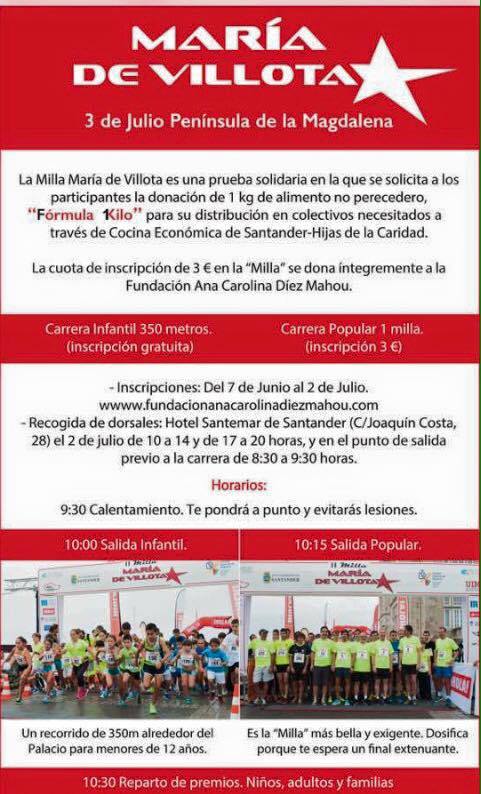 Carrera Solidaria Maria de Villota en Santander