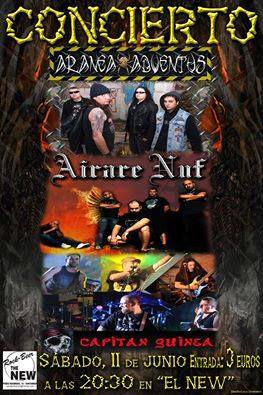 Concierto de Aranea Adventus, Capitan Guinea y Airare Nuf en el New en Santander