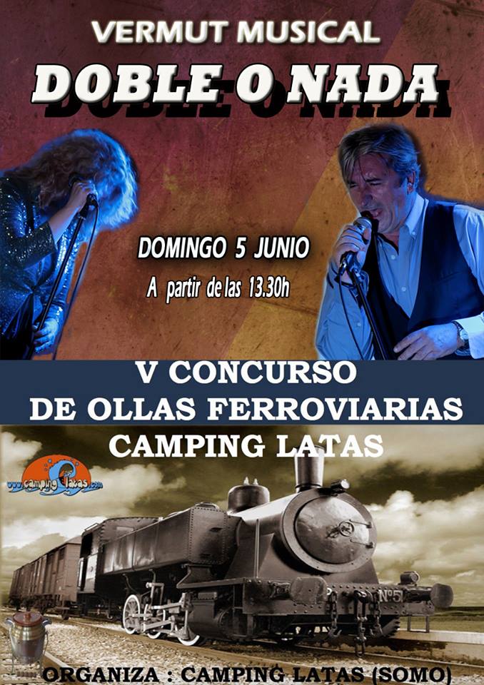 Concierto de Doble o Nada y Concurso de Ollas Ferroviarias en Latas