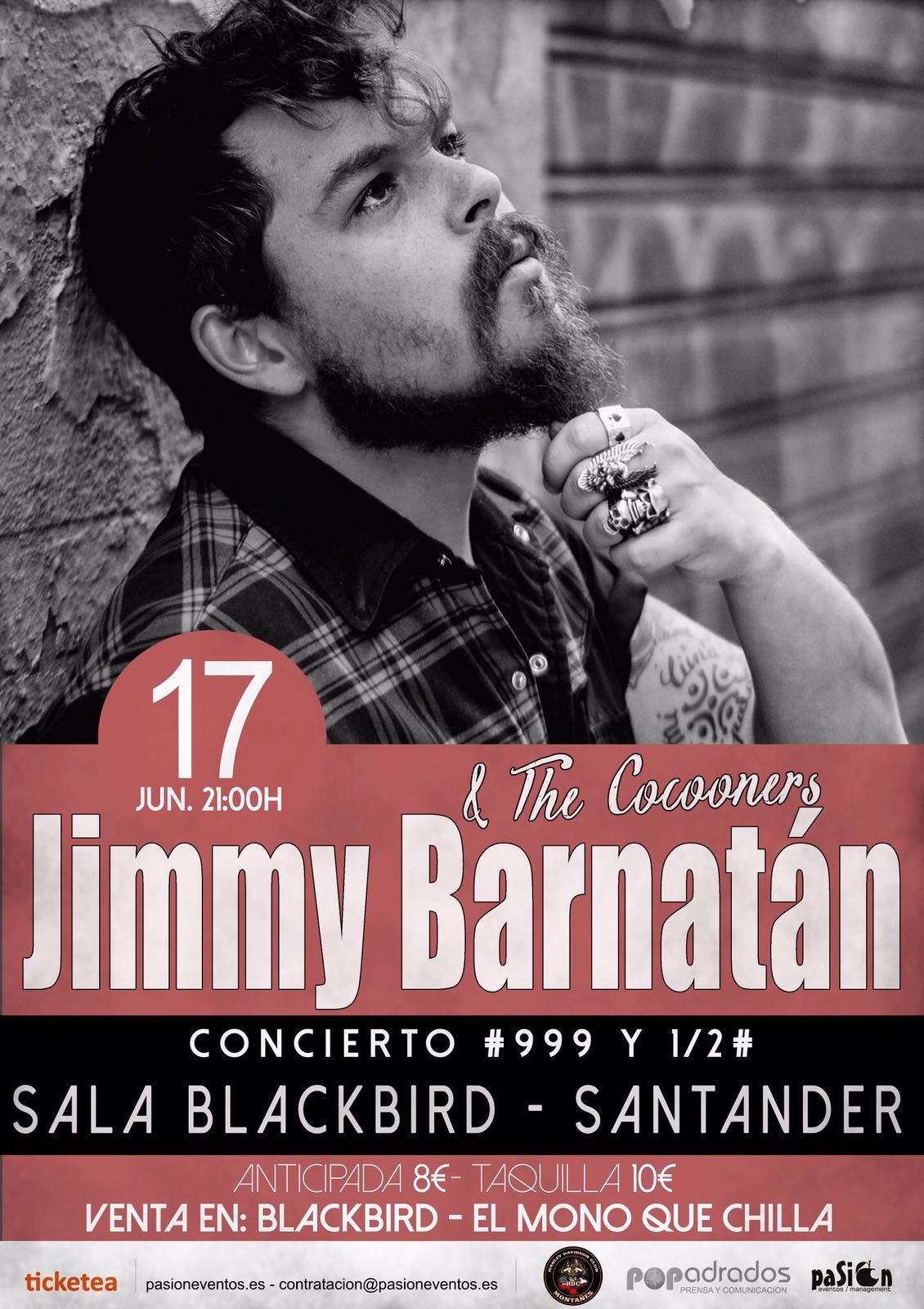 Concierto de Jimmy Barnatan y the Coconers en el Black Bird en Santander