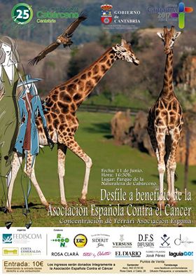 Desfile de moda benefico y concentracion de ferraris en Cabarceno