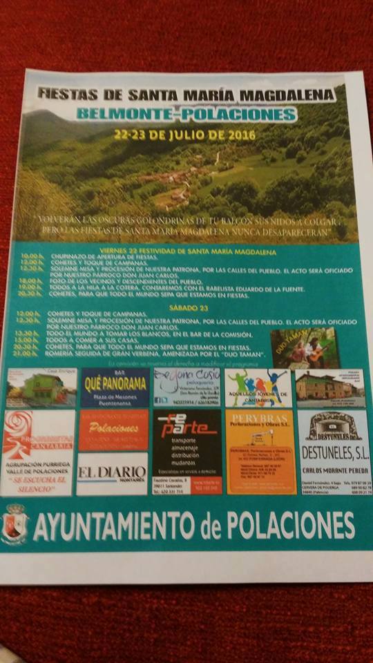 Fiestas de Maria Magdalena en Polaciones 2016