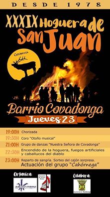 Fiestas de San juan 2016 y Hoguera en el Barrio Covadonga de Torrelavega