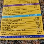Hamburguesas y raciones bar Mora Santander