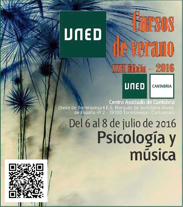 Cursos de Verano de Psicologia y música en Uned en Torrelavega