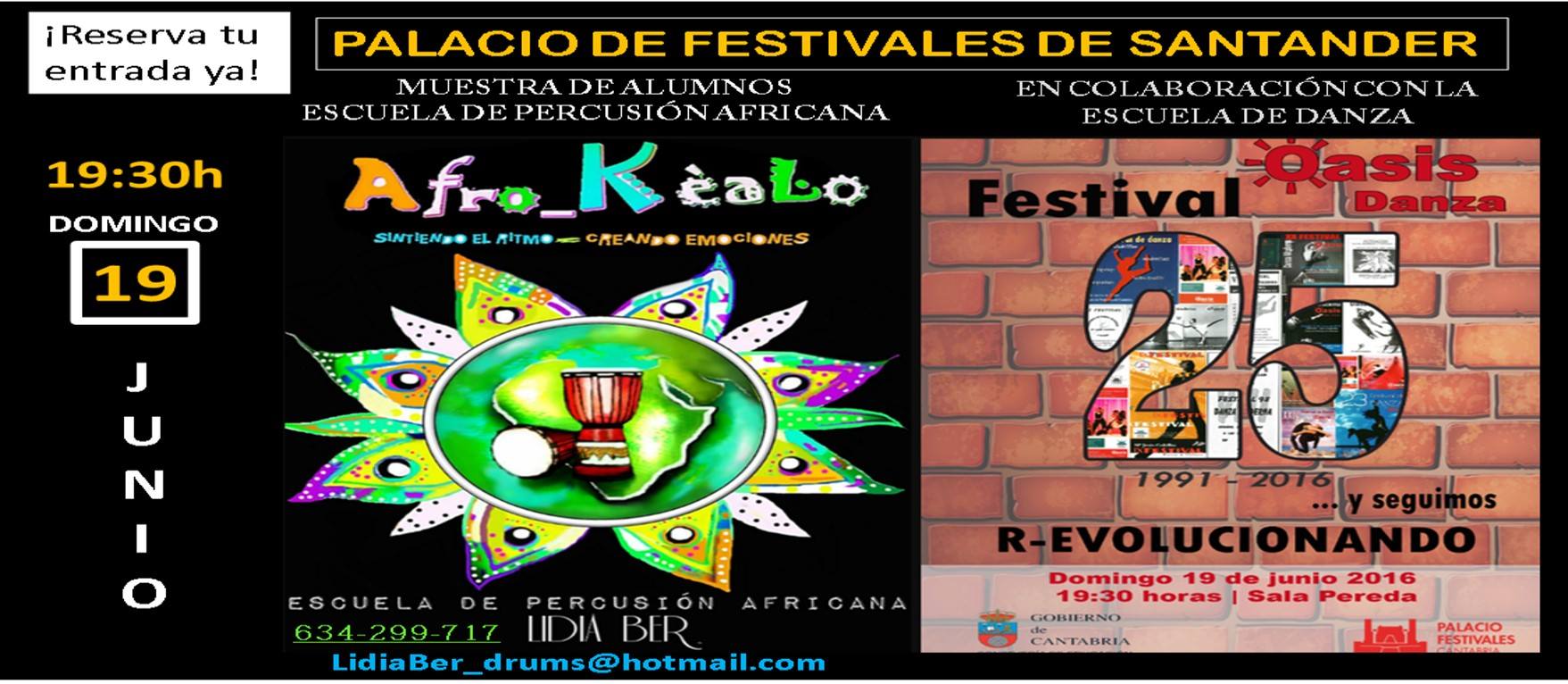Muestra De Alumnos De Afro kèalo en el Palacio de Festivales de Santander