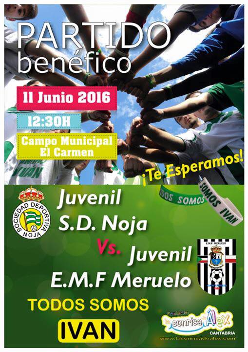 Partido de futbol juvenil benefico en Noja