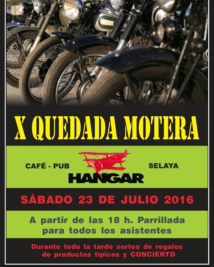 Quedada Motera, parrillada y concierto en el Hangar de Selaya