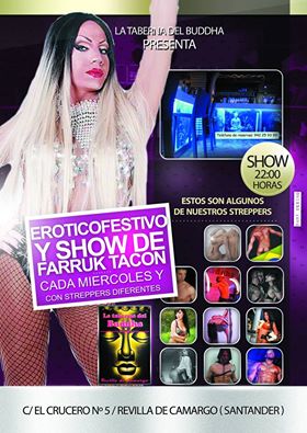 Streaptease y actuacion de Farruk Tacon en el Buddha en Revilla de Camargo