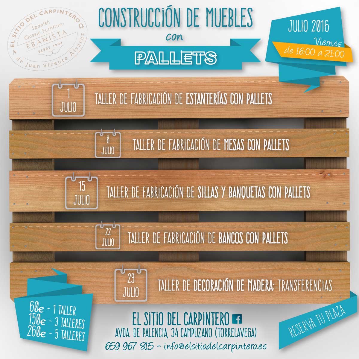Taller de muebles con Palets en Campuzano