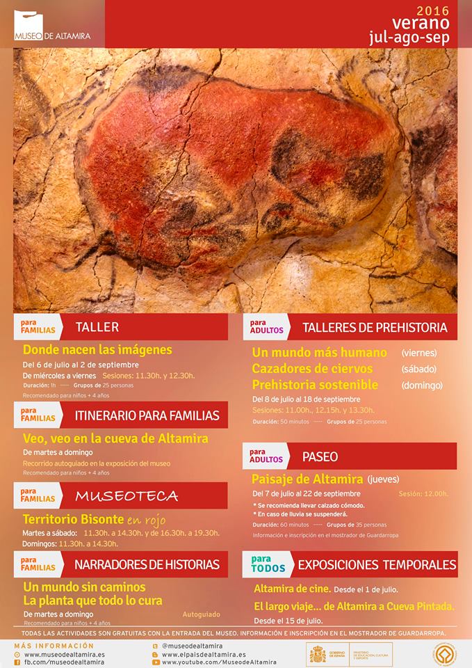Actividades de Verano 2016 en el Museo de Altamira