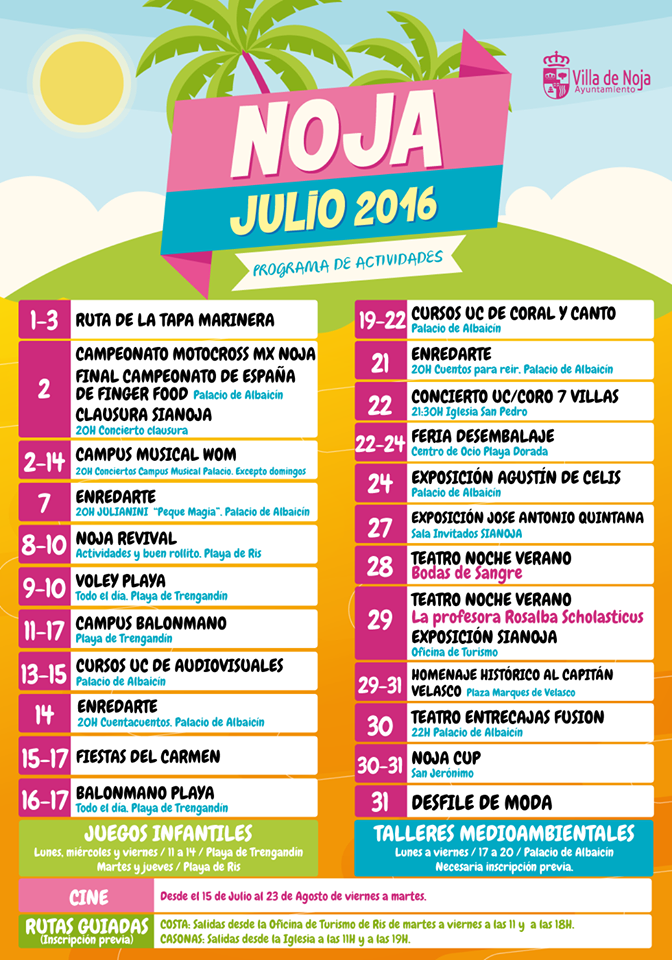 Actividades de verano en Noja 2016