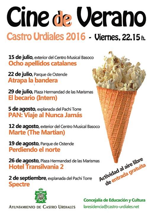 Cine de Verano en Castro Urdiales 2016
