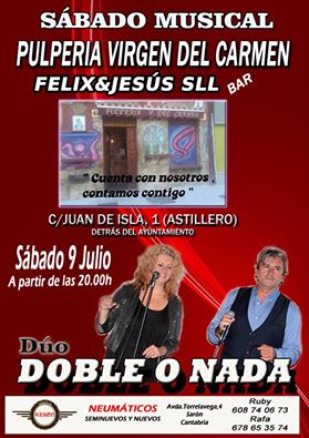 Concierto de Doble o Nada en la pulperia Virgen del Carmen en Astillero