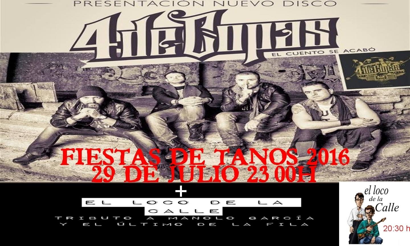 Concierto de El Loco de la Calle y 4 de Copas en Tanos