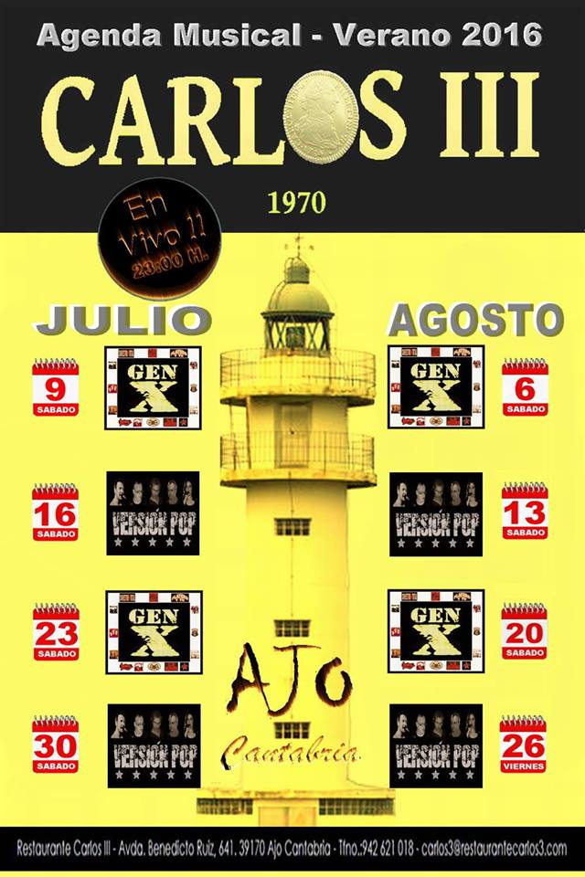 Concierto de Gen X y Version Pop en el Carlos III de Ajo