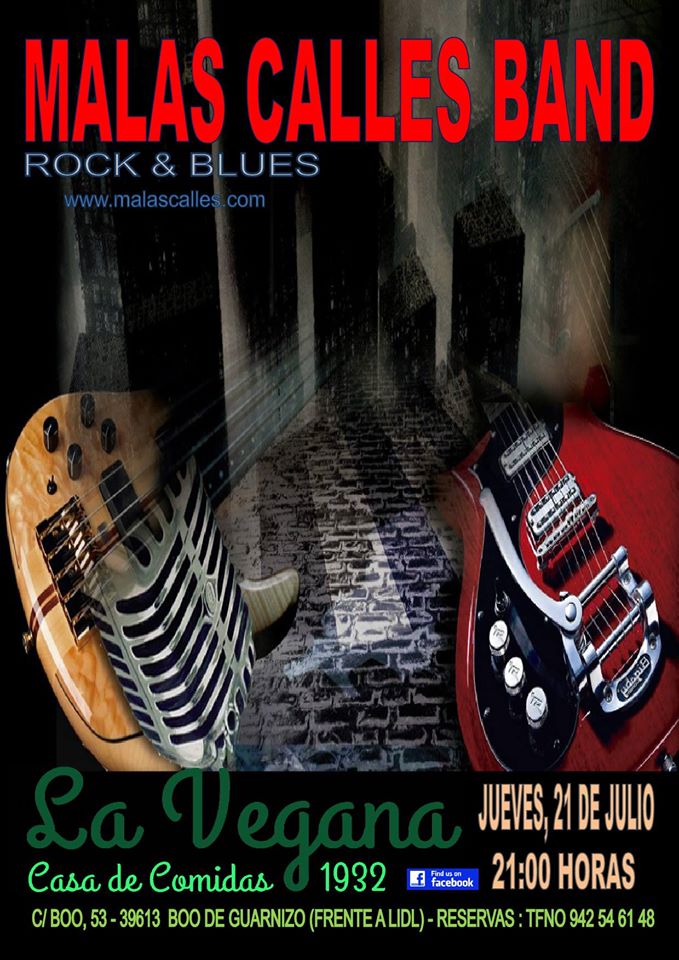 Concierto de Malas Calles en la Vegana en Boo de Guarnizo