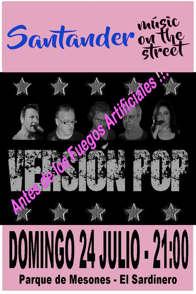 Concierto de Version Pop en el Parque de Mesones de Santander