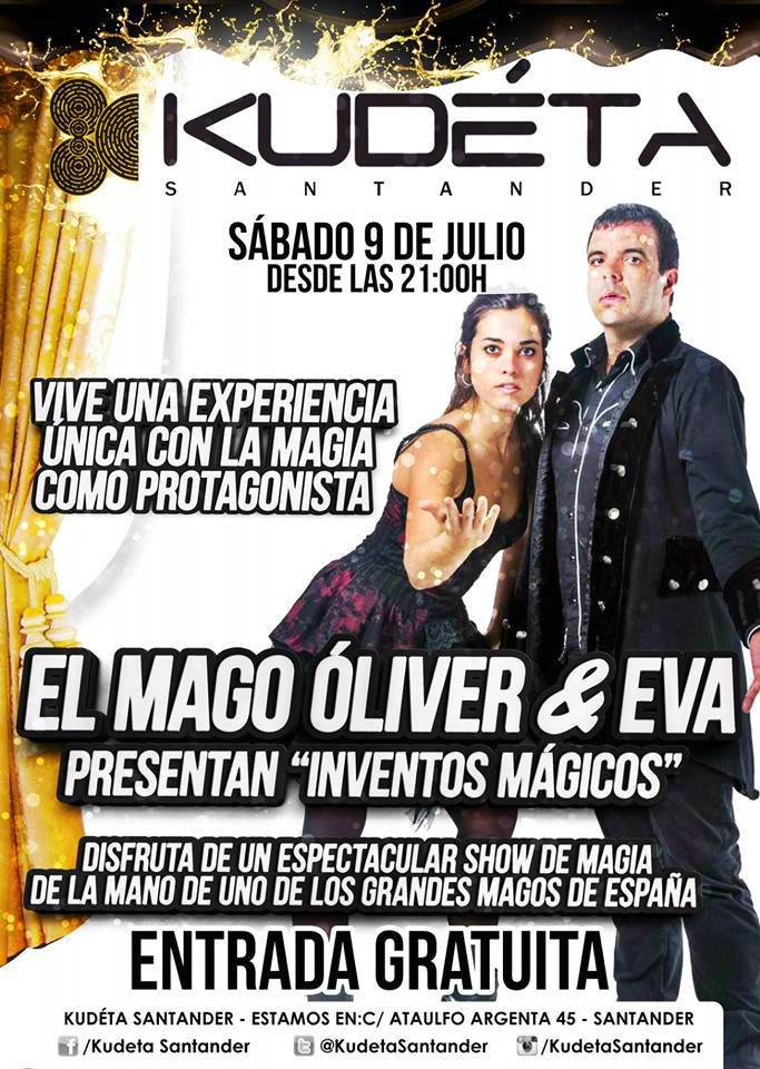 El Mago Oliver gratis en el Kudeta en Santander