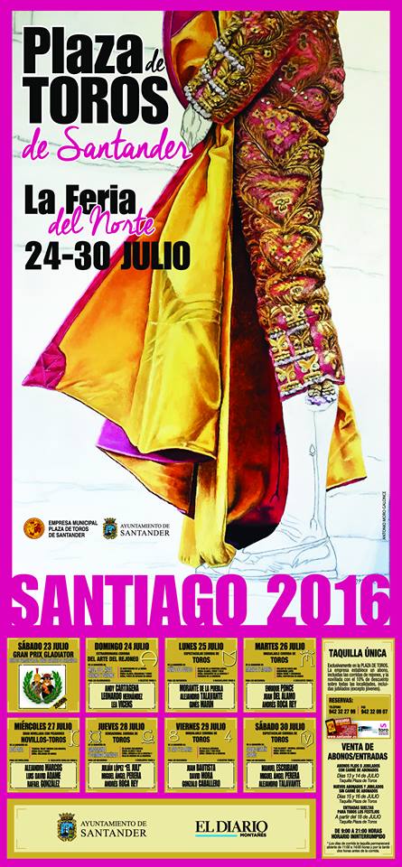 Feria Taurina de Santiago en Santander 2016