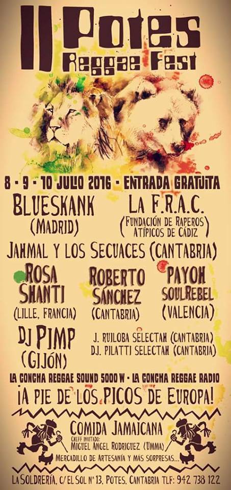 Festival Potes Reggae Fest en La Soldreria de Potes