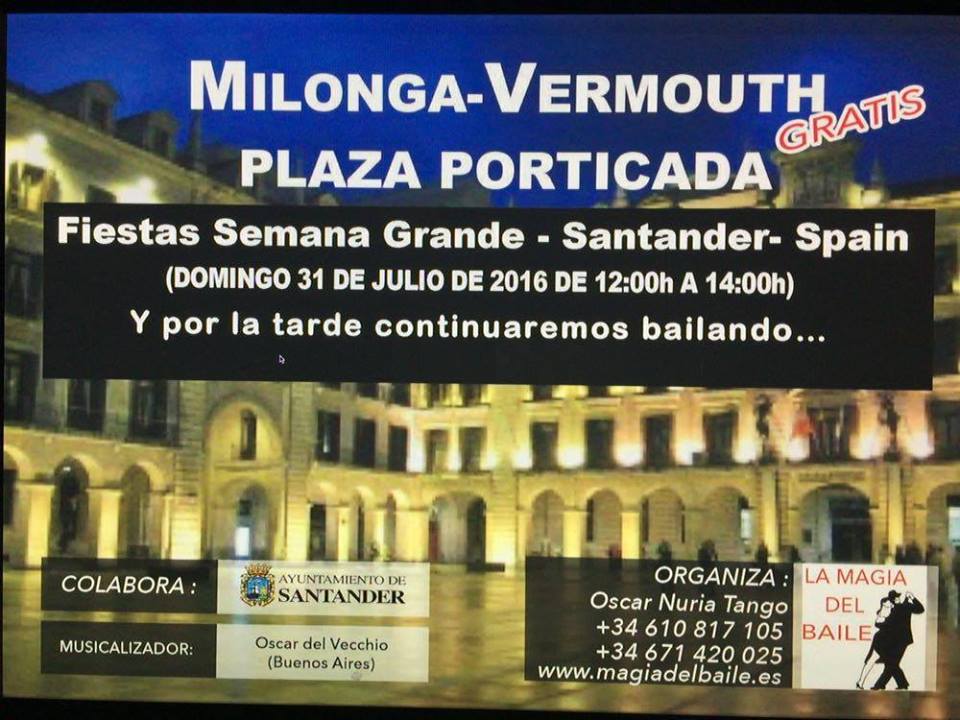 Fiesta de Milonga en la Plaza Porticada de Santander