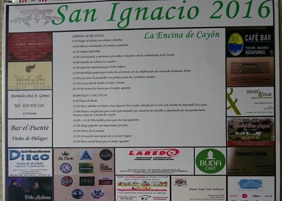 Fiestas de San Ignacio en La Encina de Cayon 2016
