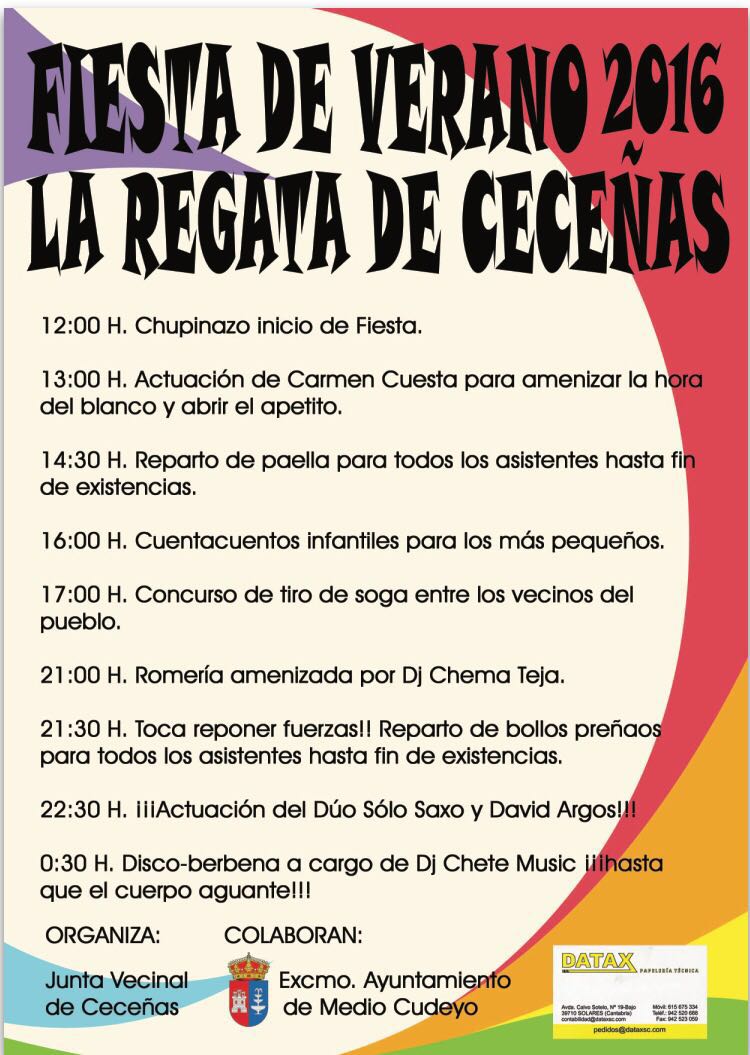 Fiestas de Verano de la Regata de Ceceñas 2016