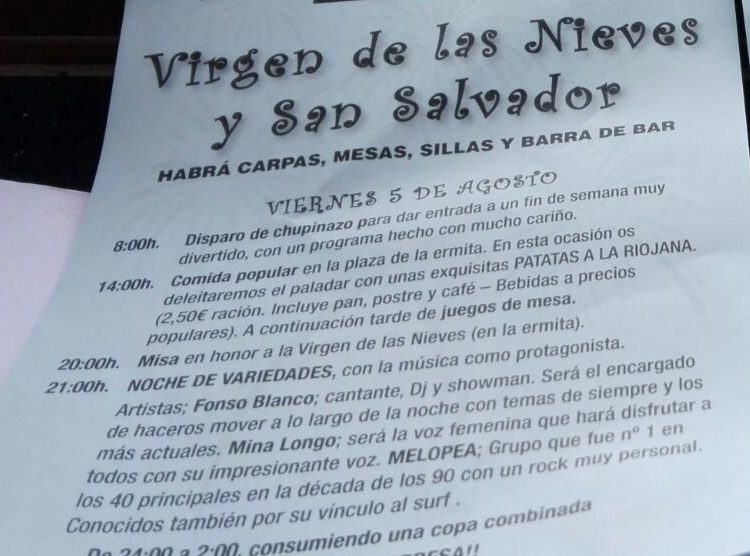 Fiestas de la Virgen de las Nieves y El Salvador en Las Higueras en Soto de la Marina 2016