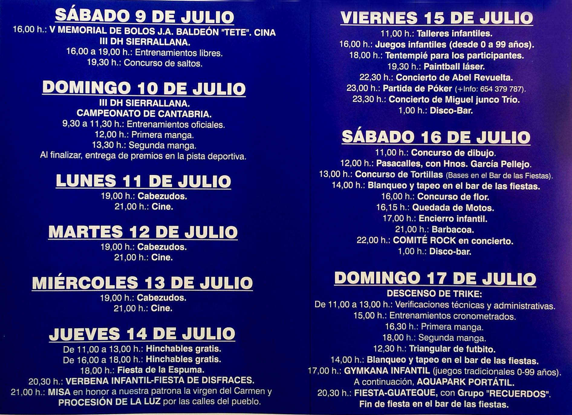 Fiestas del Carmen en Ganzo 2016