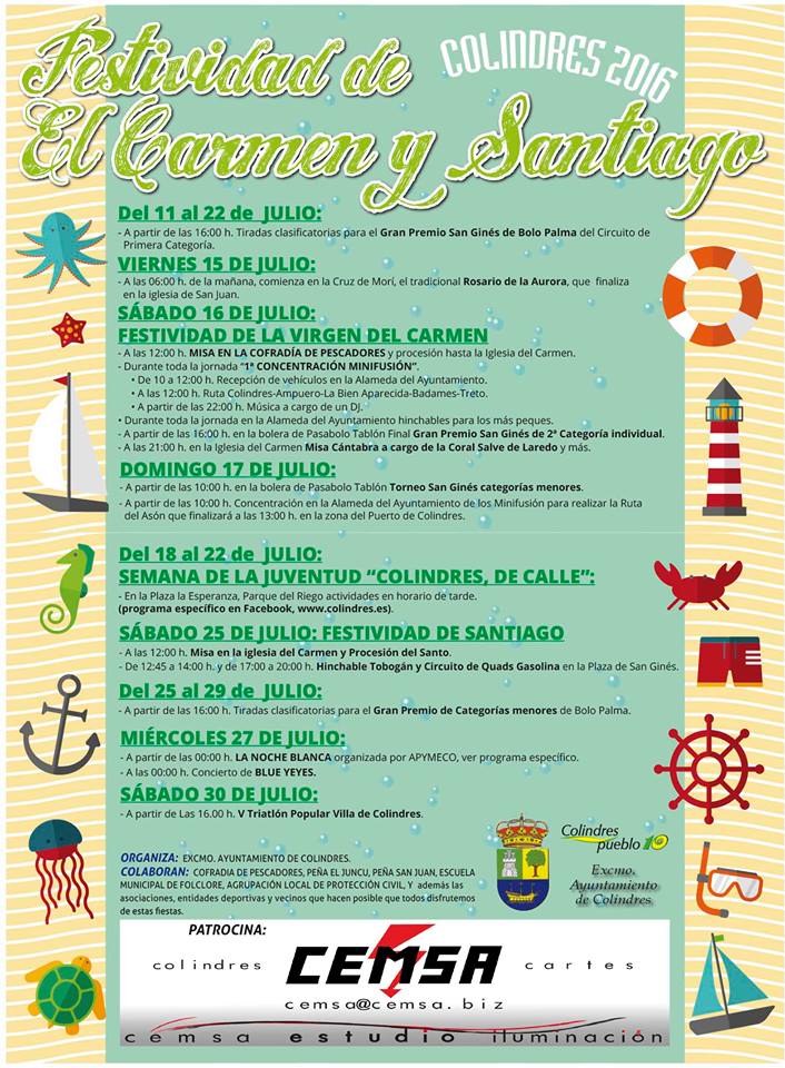 Fiestas del Carmen y Santiago en Colindres 2016