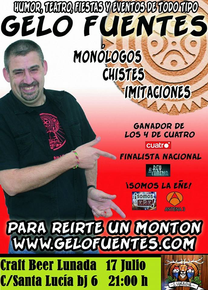 Monologo de Gelo Fuentes en el Craft beer Bar Lunada de Santander